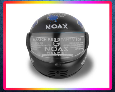 NOAX ISI MARKED FULL FACE HELMET FOR SAFE RIDING UNISEX BUYY_44 Motorbike Helmet(Blue)