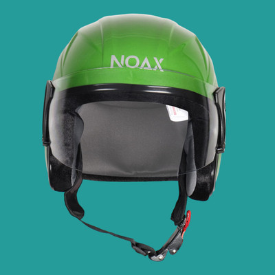 Font unisex open face helmet for safty106-AAA Motorbike Helmet(Light Green)