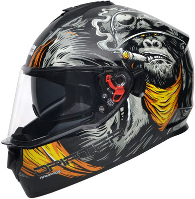 STUDDS Drifter D3 Motorbike Helmet(Black N5)