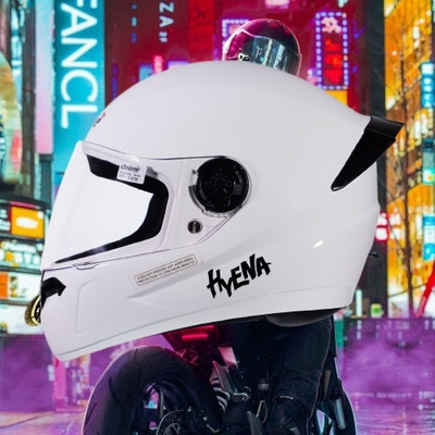OZONE HyEnA_Super_Quality_Helmet_For Safety n Style_@LG@_0143 Motorbike Helmet(White)