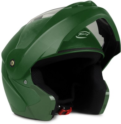 fuery Transparent visor flipup TFU-51 Motorbike Helmet(Green)