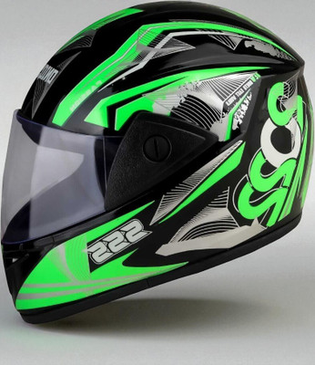 TRINOS Jazz 2022 with Polyvarbonate Visor ABS Material (KK-1) Motorbike Helmet(Green)