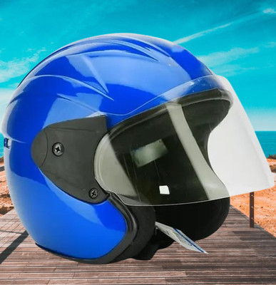 Lxt Blue_Half_face_Helmet_with ISI Certified_BL78 Motorbike Helmet(Blue)