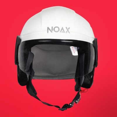 NOAX unisex open face helmet for safty555 Motorbike Helmet(White)