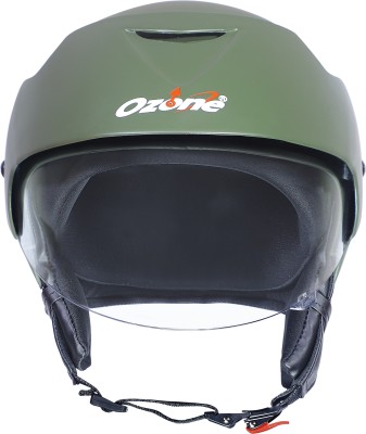 OZONE Superior Certified Helmet_openface@VG&_346 Motorbike Helmet(Green)