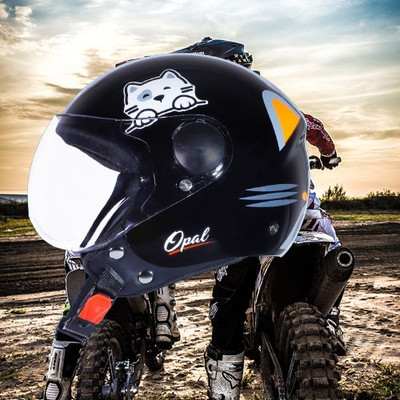 OZONE JSR_OPEN-FACE_HELMET_JBB_SUPER QUALITY_SAFETY_ABVG_@38 Motorbike Helmet(Black)