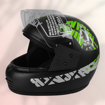 Font Helmet GOOD QUALITYFOR UNISEX for bike -202-ABC Motorbike Helmet(Green)