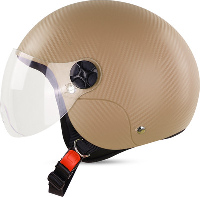 Steelbird SBH-16 Ruby ISI Certified Open Face Helmet Motorbike Helmet(Dashing Desert Storm with Clear Visor)