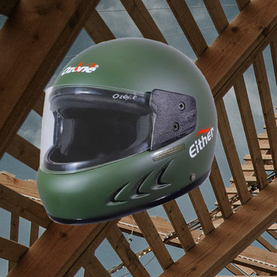 OZONE ETHR-01-GRN Motorbike Helmet(Green)