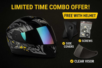 stiss 1201 Motorbike Helmet(Black)