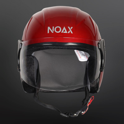 NOAX unisex open face helmet for safty581 Motorbike Helmet(Red)