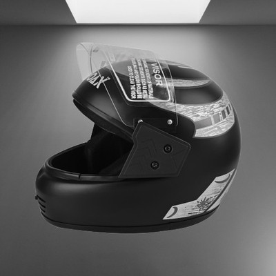 NOAX unisex full face quality helmet @@102 Motorbike Helmet(Grey)