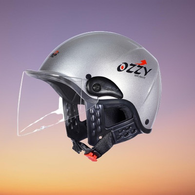 OZONE Ozzy plain helmet_openface_largesize_Ozo0062 Motorbike Helmet(Grey)