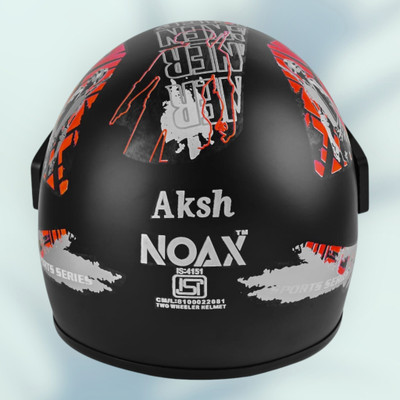 NOAX HELMET KING FULL FACE & ISI MARKED FOR UNISEX ((SL-11 Motorbike Helmet(Red)