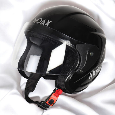 NOAX KING OF HELMET UNISEX OPEN FACE motorbike HELMET-78 Motorbike Helmet(Black)