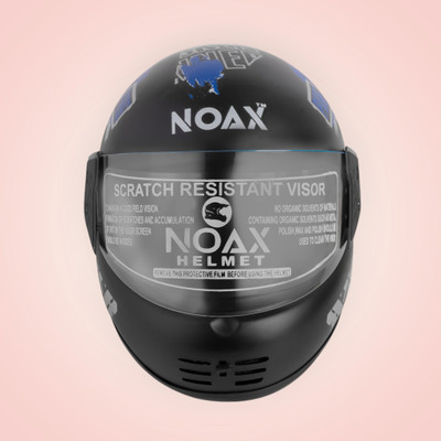 NOAX unisex full face good hard quality helmet-Silver260260-Helmet 5-ABCD Motorbike Helmet(Blue)