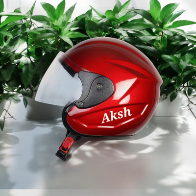 NOAX unisex full face good quality helmet @4-307 Motorbike Helmet(Red)