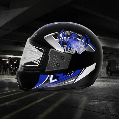 Font unisex full face helmet ridding helmet40-AAA Motorbike Helmet(Multicolor)