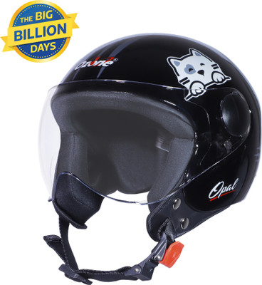 OZONE mix kitty_helmet_oznH11 Motorbike Helmet(Black)