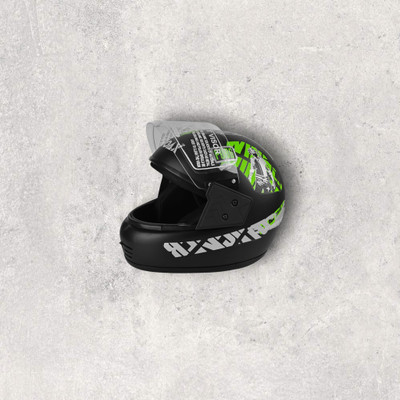 Font unisex full face quality good helmet @@-235-ABC Motorbike Helmet(Green)