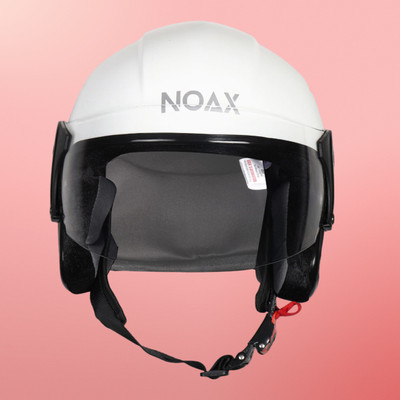 NOAX unisex open face helmet for safty217 Motorbike Helmet(White)