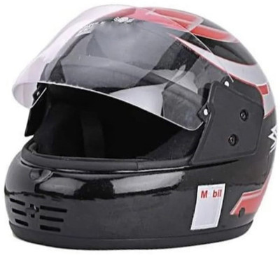RECTITUDE Highly Secure Full FACE Helmet, Motorbike Helmet, High Impact Shell, 6 Jali Motorbike Helmet(Black)