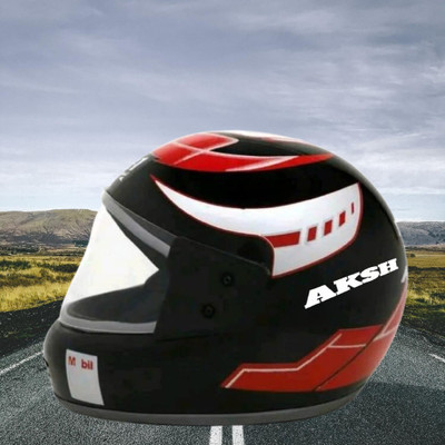 NOAX full face red helmet unisex29 Motorbike Helmet(Black)