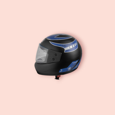 Font Helmet GOOD QUALITYFOR UNISEX for BIKE_-135-ABC Motorbike Helmet(Blue)