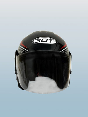 KIN Half Face Helmet_ISI certified_Black09 Motorbike Helmet(Black)