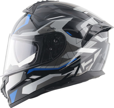 VEGA Zap Volt D/V Motorbike Helmet(Black Blue)