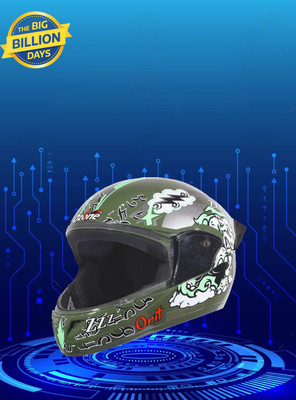 OZONE Premium Quality_Full Face Helmet_A11@1 Motorbike Helmet(Green)