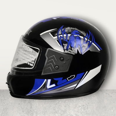 NOAX KING OF HELMET UNISEX OPEN FACE motorbike HELMET-Blue116 Motorbike Helmet(Blue)