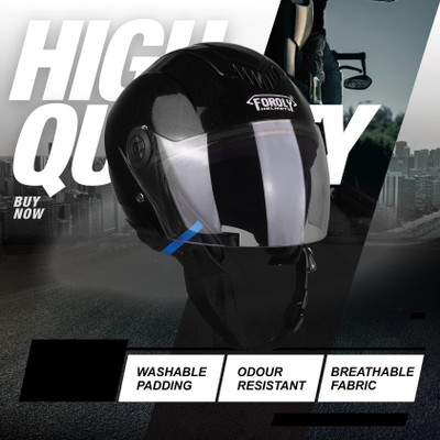 Agx Track GT ABS Material helmet with PC Visor Unisex Motorbike Helmet(Black)