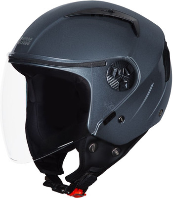 STUDDS Open Face Helmet Vogue Motorbike Helmet(Gun Grey)