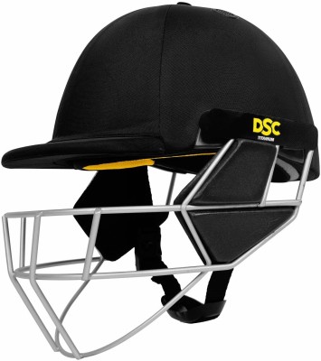 DSC Scud LITE Titanium Premium Cricket Helmet with Neck Guard | Size :S Cricket Helmet(Black)