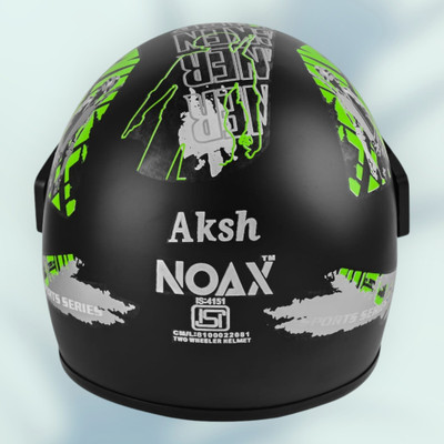 NOAX Helmet GOOD QUALITYFOR UNISEX for BIKE_-191-Green Motorbike Helmet(Green)