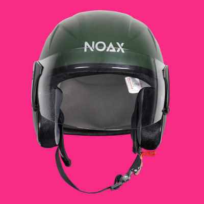 NOAX unisex open face helmet for safty653 Motorbike Helmet(Green)