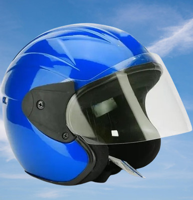 Lxt Blue_Half_face_Helmet_with ISI Certified_BL41 Motorbike Helmet(Blue)