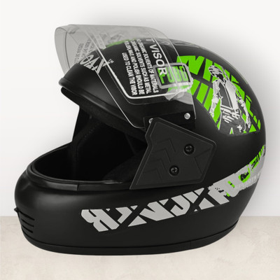 Font unisex full face quality good helmet -220-ABC Motorbike Helmet(Green)