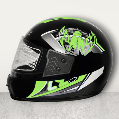 Font unisex full face good hard quality helmet-Green314B Motorbike Helmet(Green)