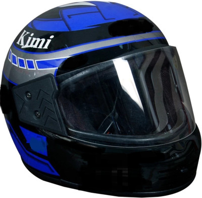 ASDH BLUE KIMI FULL FACE HELMET(ISI APPROVED) Motorbike Helmet Motorbike Helmet(Blue And Black)