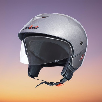 OZONE Zipp helmet_openface_largesize_Ozo0014 Motorbike Helmet(Grey)