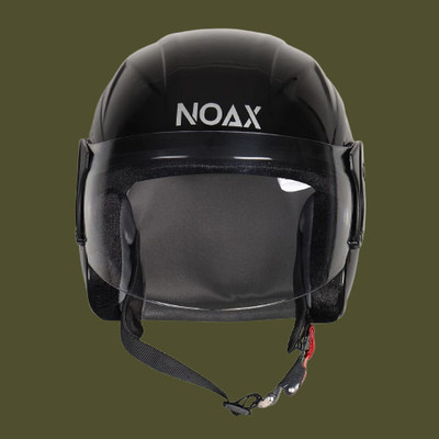 NOAX KING OF HELMET UNISEX OPEN FACE motorbike HELMET_58 Motorbike Helmet(Black)