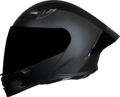 Steelbird Air SBA-20 ISS HI-QUALITY FLIP UP GLOSSY BLACK 580MM SIZE MEDIUM WITH EXTRA VISOR Motorbike Helmet(GLOSSY)