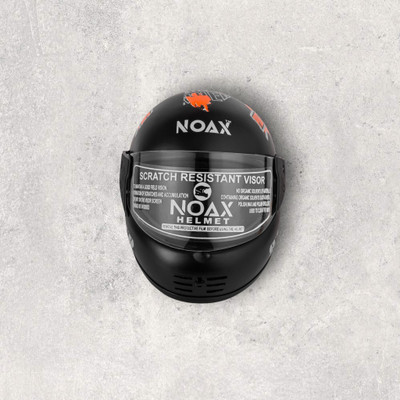 NOAX unisex full face good quality helmet @4-307-Orange Motorbike Helmet(Orange)