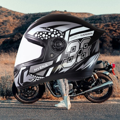 OZONE Full Face_Unique Design Helmet_Premium Class_@V@10 Motorbike Helmet(BLACK-SILVER)