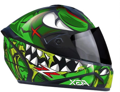 deletion Fighter Angry HD Graphics with Anti UV PC Visor ABS Material Unisex (MM-1) Motorbike Helmet(Multicolor)