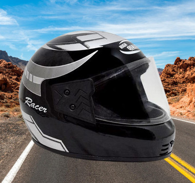 KIN Full Face Helmet_ISI certified_Silver02 Motorbike Helmet(Silver)