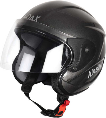 NOAX New stylish kawach with PC VISOR Motorbike Helmet(Silver black)