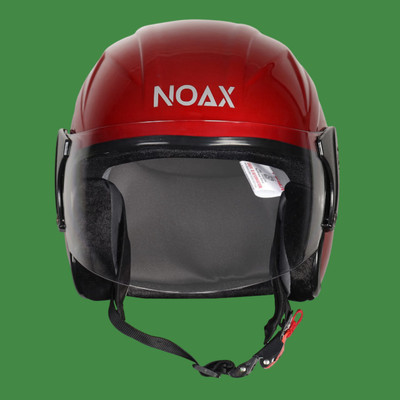 NOAX KING OF HELMET UNISEX OPEN FACE HELMET_36 Motorbike Helmet(Red)